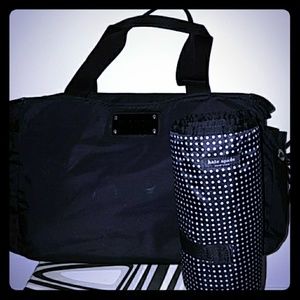 kate spade New York Black Stevie Diaper bag set.